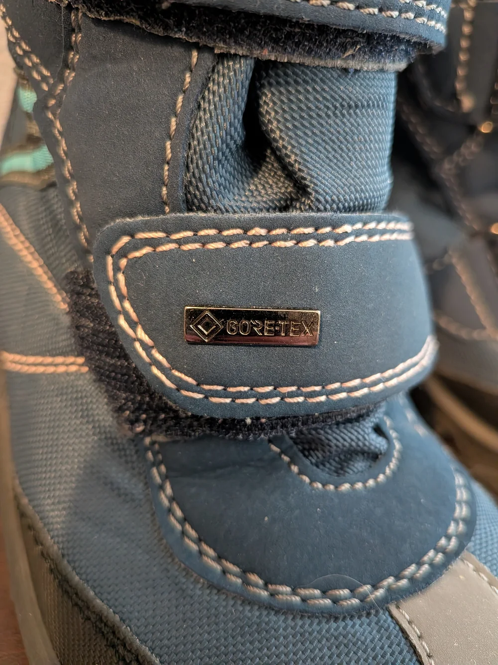 PRIMIGI Girls' Gore-Tex Blue Winter Ankle Boots Teal Fleece Lining